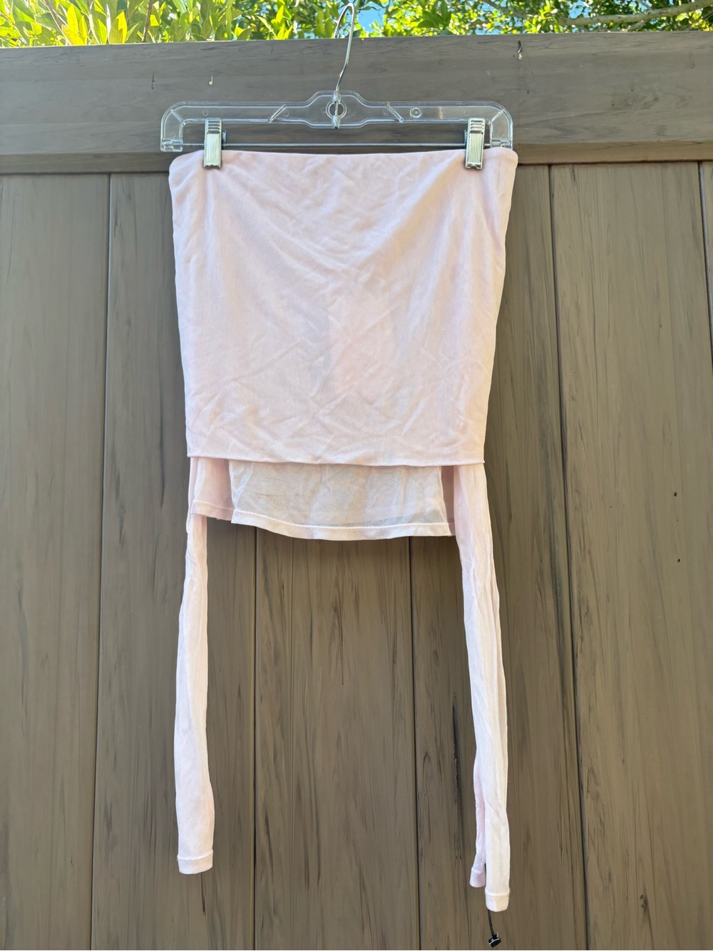 Helsa Sheer Knit Off The Shoulder Top in Ballet Pink new with Tags! - Picture 6 of 7